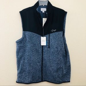 Greg Norman Attack Life fleece vest navy zip